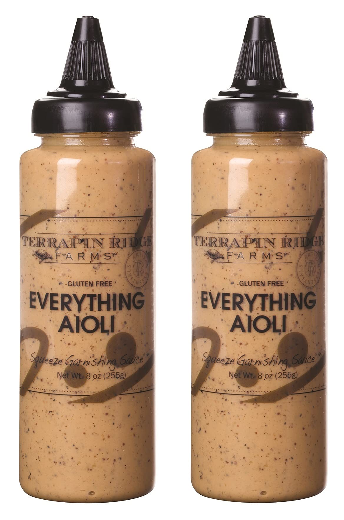 Terrapin Ridge Farms Everything Aioli Sauce, Creamy Gourmet Condiment - 8 oz Squeeze Bottle (Pack of 2)