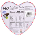 Bluey Valentine's Candy Gift Box, Milk Chocolatey Hearts Inside, Individually Wrapped Pieces, Collectible Heart Container, 2.12 Ounces