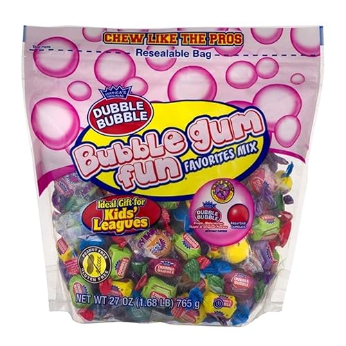 Dubble Bubble Bubble Gum Fun Favorites Mix, Individually Wrapped Pieces, 27 Ounce Bag