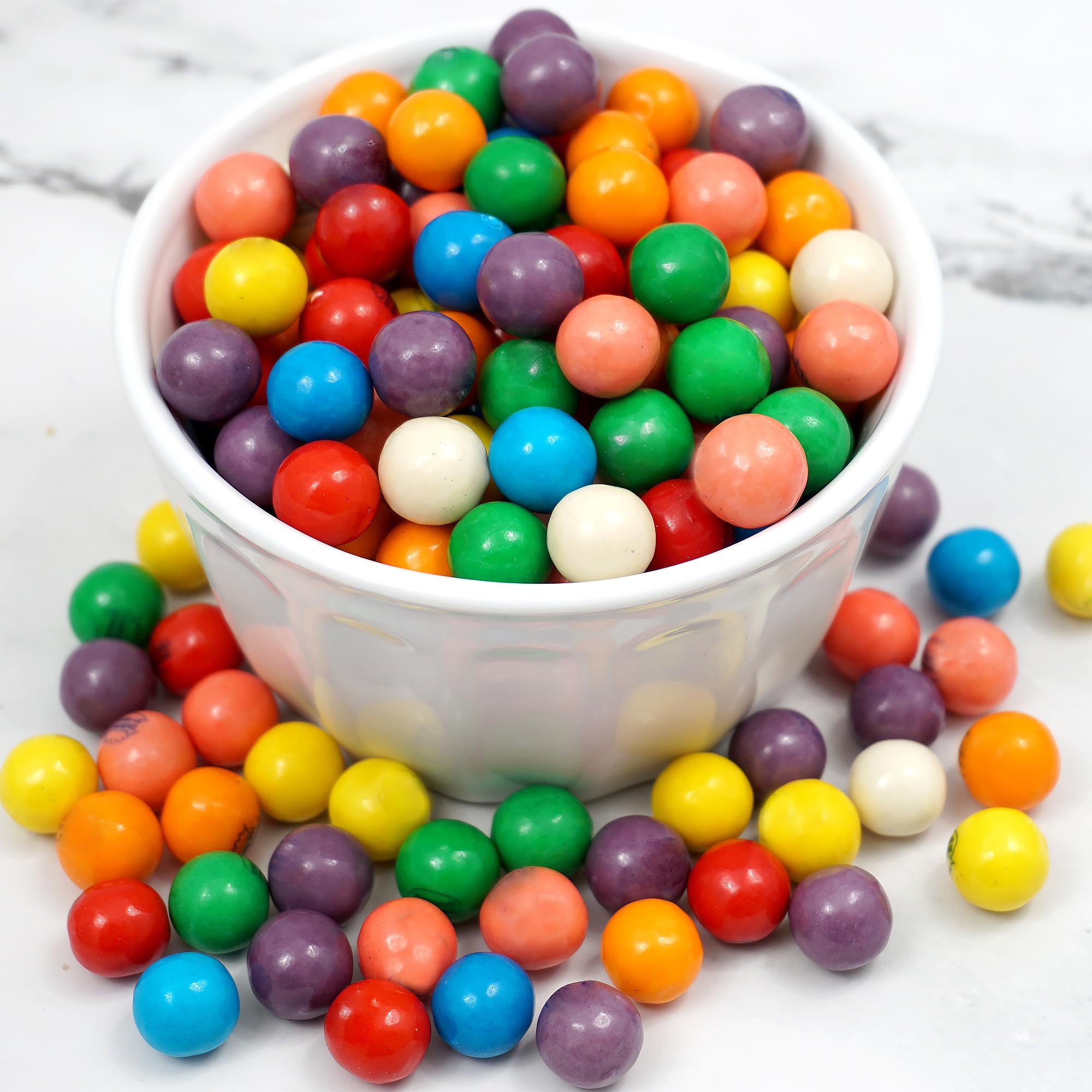 Gumballs for Gumball Machine, 0.5 Inch Mini Gumballs, Approx. 560 Pieces, 2lb Bulk Bag, Bubble Gum Balls Assorted Fruit Flavored Bubble Gum, Gumball