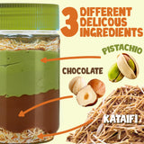 Ceres Gourmet Dubai Spreadable Chocolate- Pistachio Spread with Roasted Phyllo Kataifi, Gourmet Breakfast Choco, Crunchy Dubai Filling (9.7 Oz)