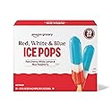 Amazon Grocery, Ice Pop, Red Cherry, White Lemon & Blue Raspberry, 1.75 Fl Oz, Pack of 20, Frozen
