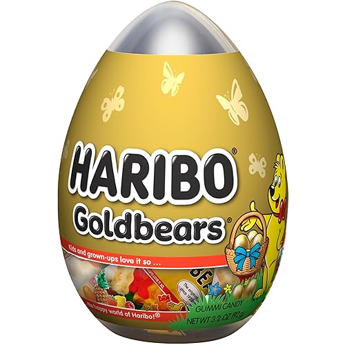 Haribo Gummi Candy | Easter Limited Edition | Goldbears in an Egg | Original Flavors, 3.2 oz.