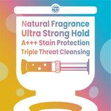 Simple Life Toilet Gel Stamp - Fresh Flower Scent, Anti-Limescale Toilet Cleaner Gel, Deodorizing & Long-Lasting Freshness, 32 Stamps Variety Pack