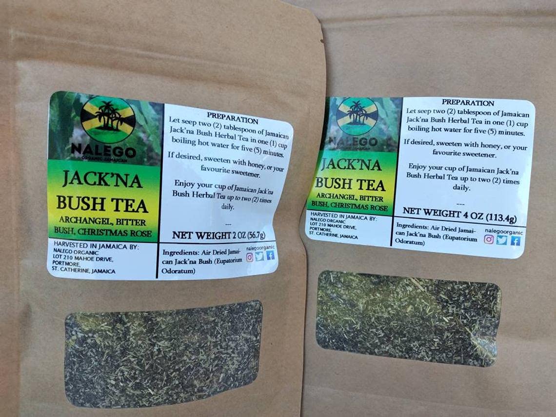Nalego Jamaican Jack'na Bush Herbal Tea - 100% Wildcrafted - Herbal Loose Teas (Eupatorium Odoratum) (2 Ounce)