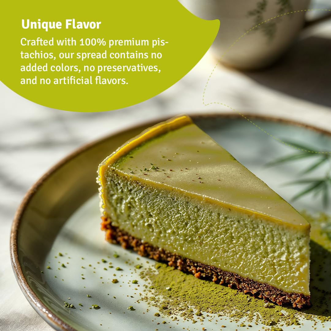 Nuuva Foods Pistachio Spread | Rich & Nutty Pistachio Cream for Dubai Chocolate Bar | Smooth Nut Butter & Spreadable Cream | Perfect for Chocolate