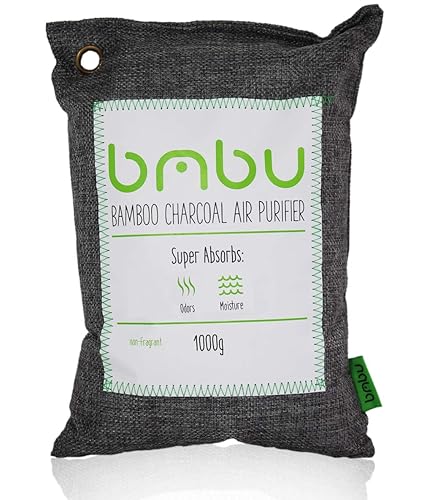 1000g Large Bamboo Charcoal Air Purifier Bag - Car Deodorizer Freshener - Remove Odor and Control Moisture in Your RV, Camper, SUV, Truck, Closet