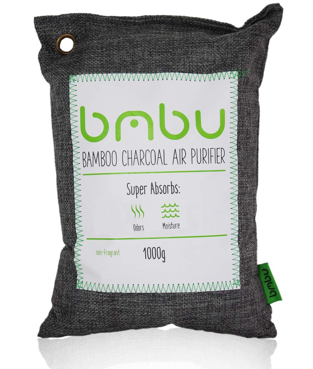 1000g Large Bamboo Charcoal Air Purifier Bag - Car Deodorizer Freshener - Remove Odor and Control Moisture in Your RV, Camper, SUV, Truck, Closet