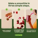 The Bomb Co. Blender Bomb, Glow Getter, Superfood Smoothie Mix with Flax, Hemp, Irish Sea Moss, & Amino Acids for Hair & Skin Support, Gluten Free