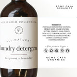 Rowe Casa Organics Bergamot and Lavender Laundry Detergent Liquid - Natural Liquid Washing Detergent with Floral, Sweet, and Fresh Scent - 16 Oz Pump