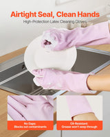 VEVOR Reusable Dishwashing Gloves, 2 Pairs Colorful Reusable Household Kitchen Cleaning Gloves for Washing Dishes and Cleaning Tasks, Flexible