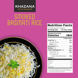 Authentic Smoked Basmati Rice by Khazana in 10 lb Bag - Aromatic and Flavorful Indian Grain - Non-GMO, Gluten Free, Kosher, Cholesterol Free