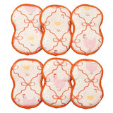 Bright Habits Sponge Set in Hens Pink, 6 Pack Super Absorbent Washable Reusable Cleaning Sponges Made from Recycled Materials, Durable Eco Friendly