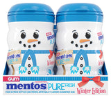 Mentos Sugar-Free Chewing Gum, Fresh Mint Flavor, Winter Edition Snowman Bottle, Holiday Stocking Stuffer, Secret Santa, 50 Count (Pack of 4)