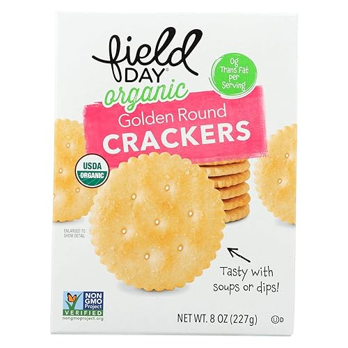 Field Day Organic Golden Round Crackers, 8 oz