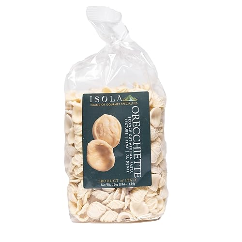 Isola Bronze Cut Orecchiette - 16 oz Bag - Authentic Italian Pasta - Made with 100% Durum Wheat Semolina - Traditional Bronze Cut for Superior Sauce