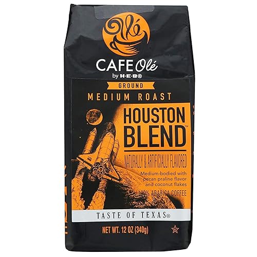 Houston Blend Medium Roast Ground Coffee (pecan praline and coconut) (3 Pack) Original One Set