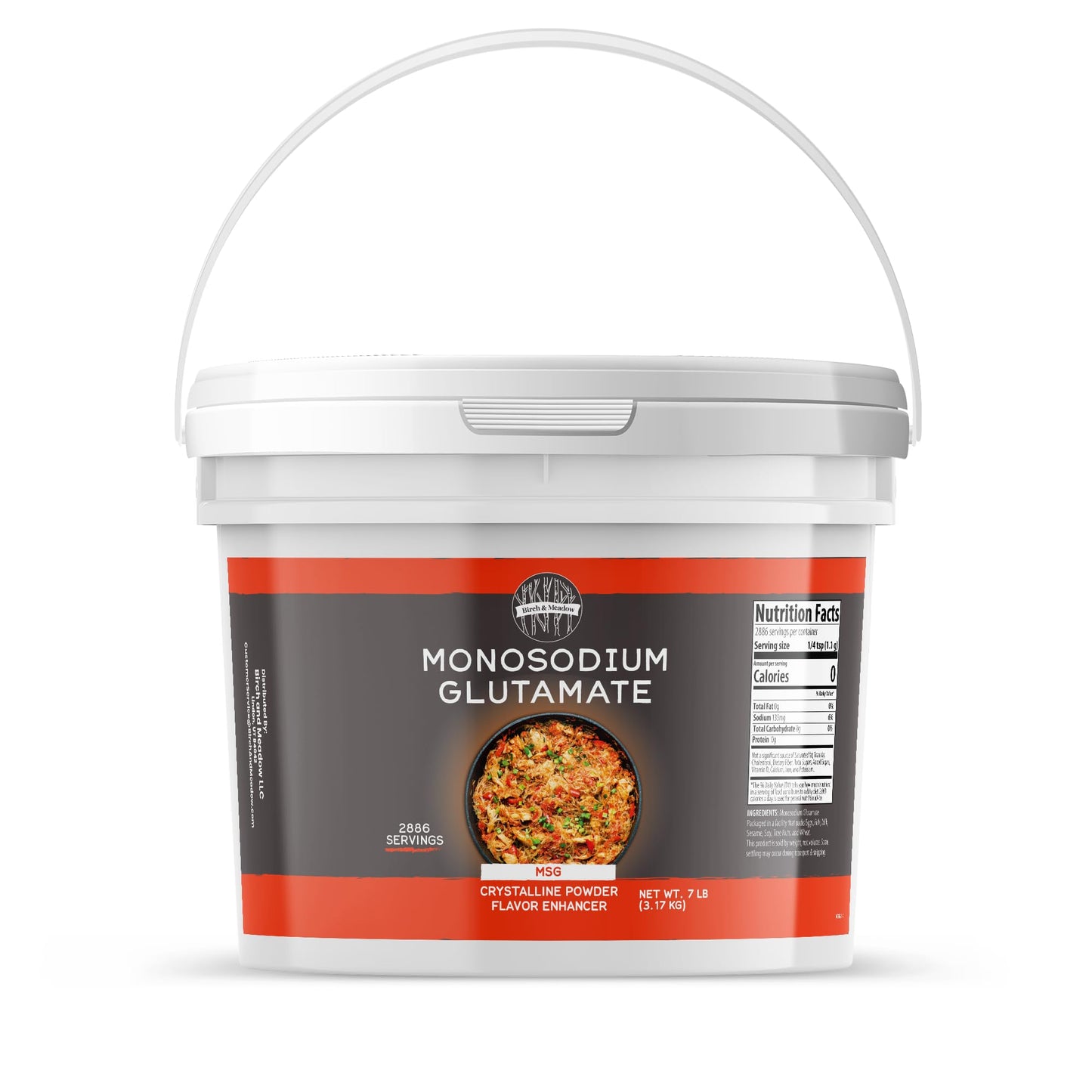 Birch & Meadow 1 Gallon, MSG Powder, Monosodium Glutamate, Flavor Enhancer