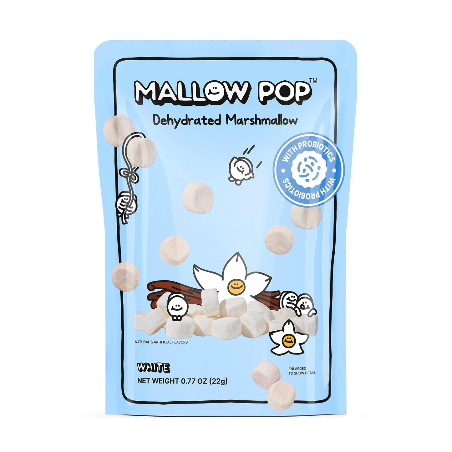 Mallow Pop White with Probiotics 0.77oz 12 packs