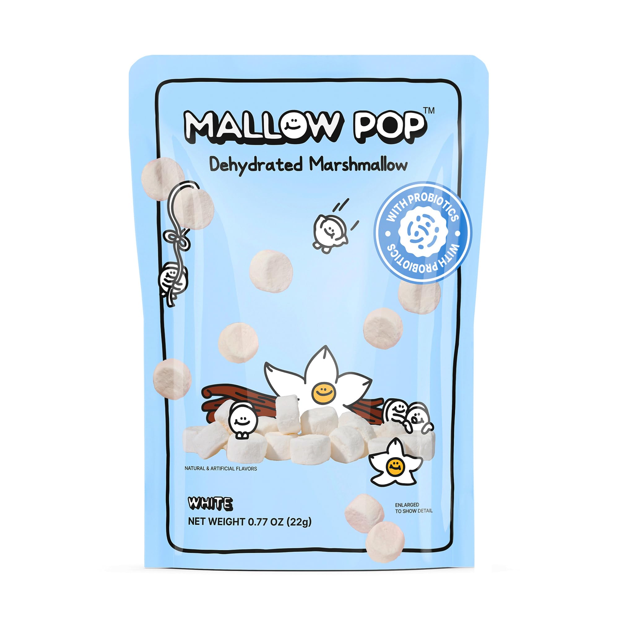 Mallow Pop White with Probiotics 0.77oz 12 packs