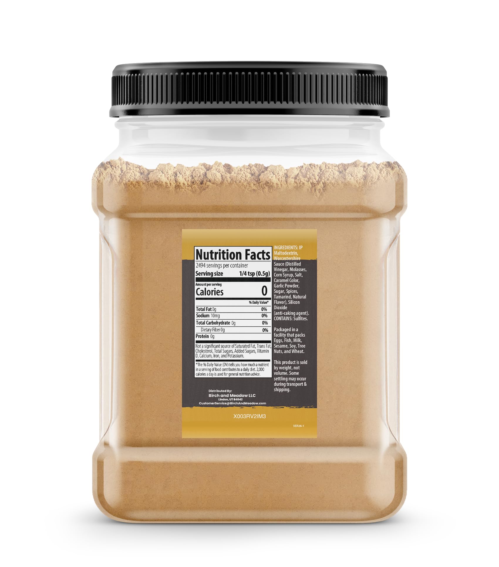Birch & Meadow Worcestershire Sauce Powder (2.75 lb), Savory Flavor, Marinades & Sauces