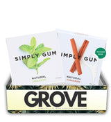 Simply Gum Natural Spearmint + Cinnamon 15 pc each Bundle with Dental Floss Picks Dental 40pc - Natural Gum Chewing & Fresh Breath Essentials - Ideal