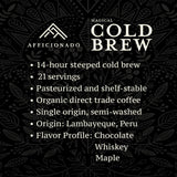 Afficionado Coffee Roasters | Magical Cold Brew | 1 Gallon | Bag in Box | Single Origin Peruvian Coffee | Medium Roast | Ready to Drink | Pasteurized