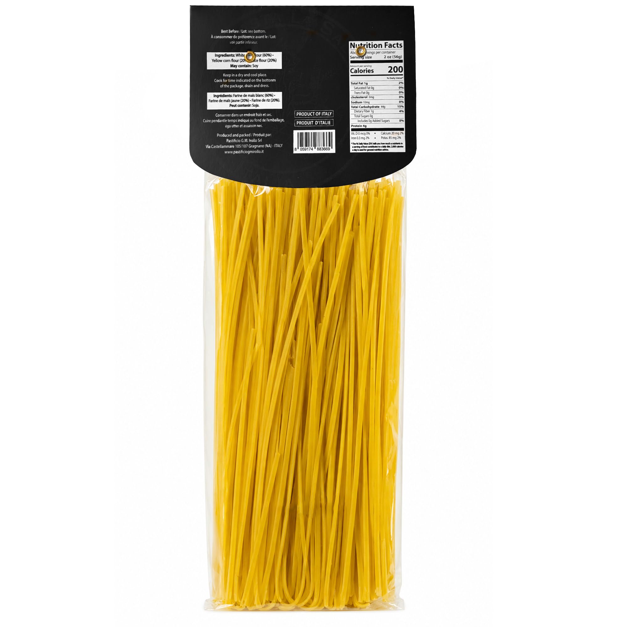 Sanniti by Irollo Gluten Free Linguine Pasta, 17.6 oz - Authentic Italian Gluten-Free Linguine, Product of Italy [Pack of 2]