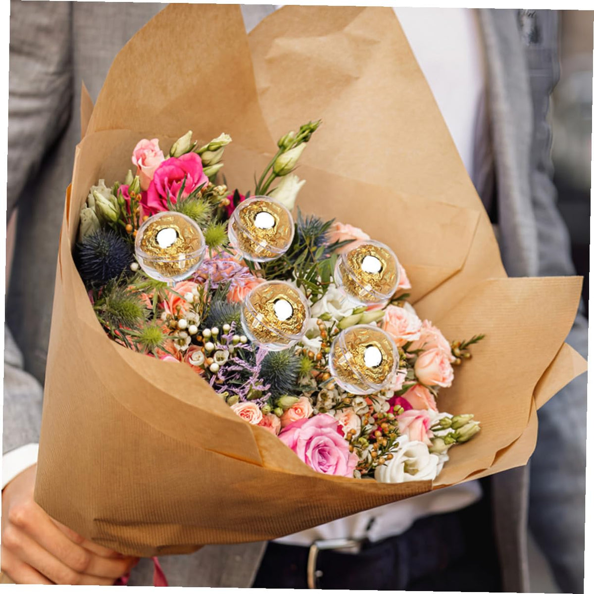 Hemobllo 100pcs Candy Base Holders Lid for Chocolate Bouquets Clear Chocolate Boxes for Valentines Day Floral Arrangements and Packaging Elegant