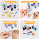 Aheroi Edible glitter Set of 15, Food Grade Edible Powder ocktail Glitter Shimmering Glitter for Drinks, Luster Dust Sprinkles Powder for Fondant Cake
