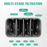 Generic Commercial Plastic Oil-Water Separator with Removable Filter Basket Plastic Grease Trap Under Sink Prevents Clogs and for Restaurant Canteen