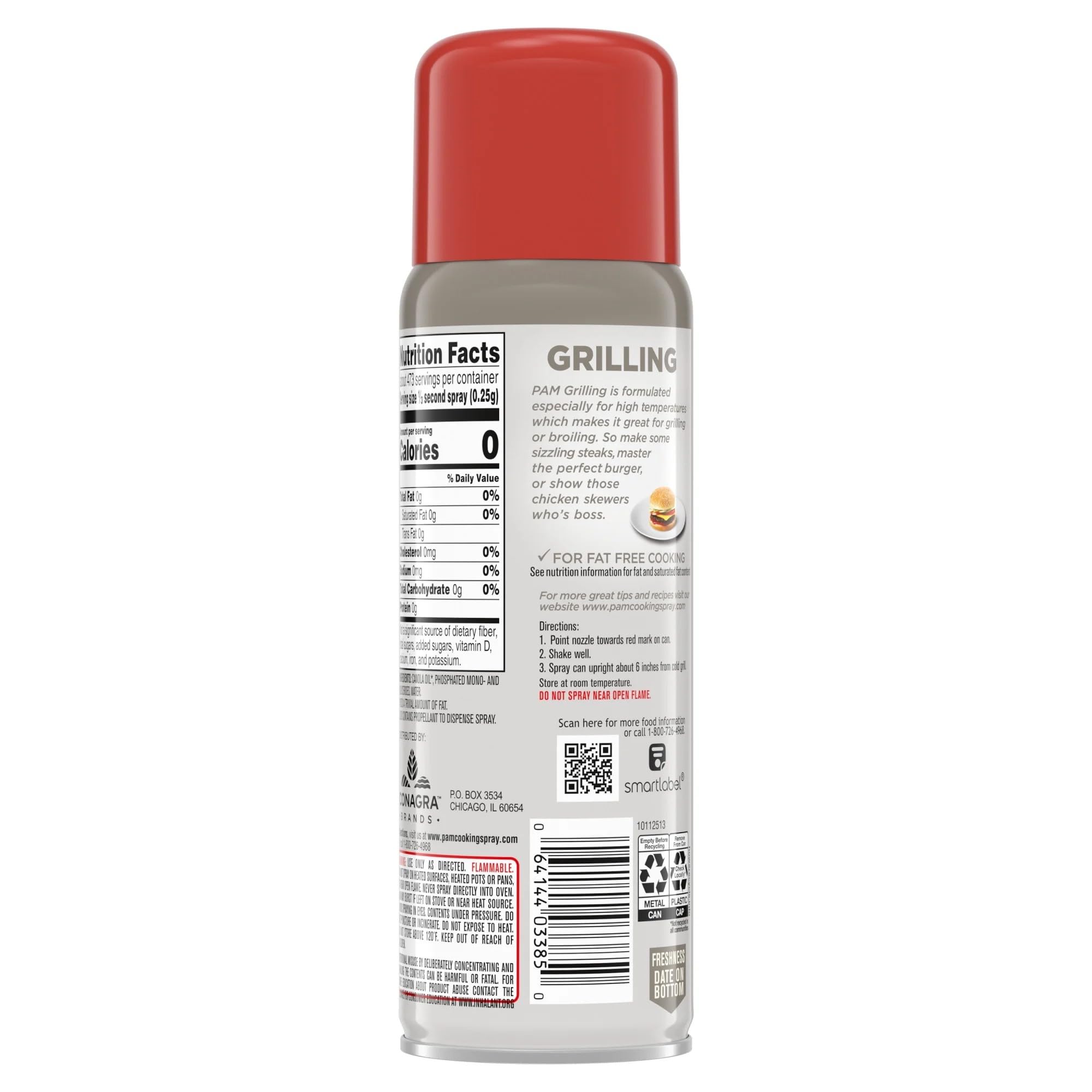 PAM Grilling No-Stick Cooking Spray, 5 oz, 3 pk