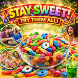 Sour Gummy Candy Fun Mix | 1 LB Bulk Value | Belts, Peach Rings, Wedges, Worms, Bears - Party Favors, On the Go Package - Assorted Mix Bulk