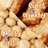 Gourmet Macadamia Brittle White Gift Box - by Its Delish | Handmade Old-Fashioned Style | Beautiful & Delicious Square Cut Pieces 16 Oz Macadamia