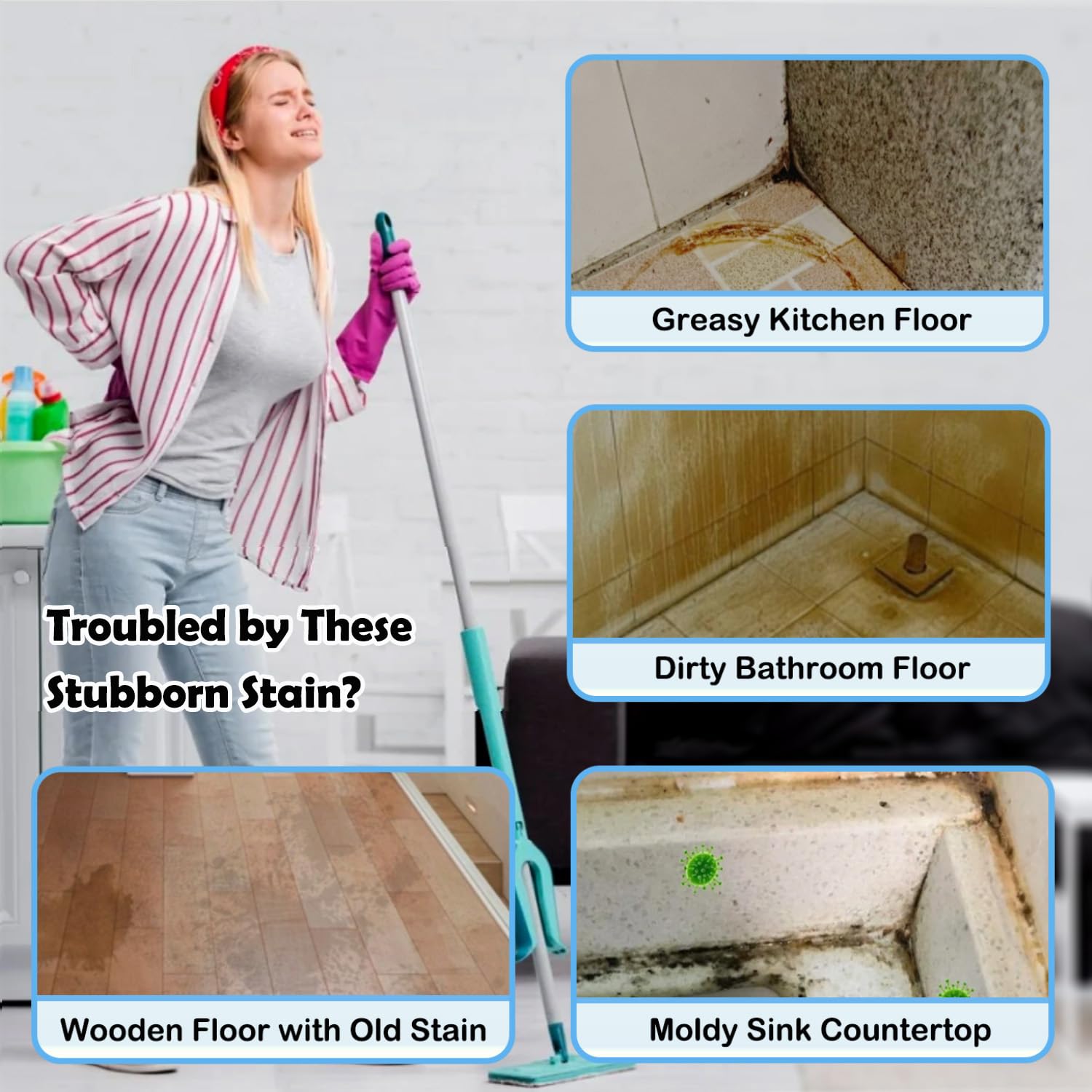 TIEDXIOY Floor Cleaner Concentrate, Hard Surface Floor Cleaner Spray for Hardwood, Ceramic Tile, Marble, Grout, and Composite Material Surface