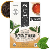 Numi Organic Breakfast Blend Tea | 18 Black Tea Bags | Assam, Ceylon & Darjeeling Black Teas | Caffeinated
