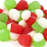 Holiday JuJu Drops - Festive Christmas Gummies, Cherry and Lime Flavored Christmas Shaped Candy Bells - Red, White, and Green JuJu Jelly Candies (1