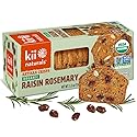 Kii Naturals Organic Artisan Crisps, Healthy Snack Crackers for Cheese & Charcuterie Boards; Non-GMO, USDA Organic, Kosher, No Preservatives - Raisin