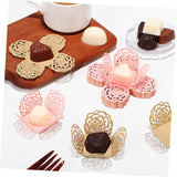 MUCKLILY 100pcs Chocolate Truffle Wrappers Hollow Design Elegant Cupcake Liners for Weddings Birthdays and Parties Combination