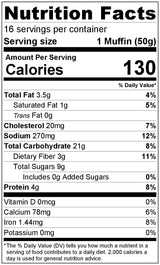 Manitoba Milling Flax Bran Healthy Muffin Mix, Made with Finest Whole Milled Smooth Golden Flaxseed, Rich in Fiber, Protein, Farm-to-You, Family-Owned Farm Company, 1 lb 2.7 oz (530 g)