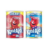 Kool-Aid Drink Mix Duo for Beverage Mixing, Flavored Hydration and Water Flavoring, Cherry and Tropical Punch, 19 Ounce Canisters (Variety Pack)