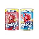 Kool-Aid Drink Mix Duo for Beverage Mixing, Flavored Hydration and Water Flavoring, Cherry and Tropical Punch, 19 Ounce Canisters (Variety Pack)