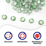 Starlight Spearmint Candy - 2 Pound Bulk (Approx 170 Pieces) Individually Wrapped Mints - Refreshing Green & White Spearmint Hard Candy Discs