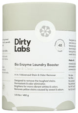 Dirty Labs | Scent Free | Bio Enzyme Laundry Booster | 48 Loads (1 lb) | Hyper Concentrated | High Efficiency & Standard Machine Washer | Nontoxic