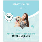Uproot Clean Dryer Sheets Pet Hair Reducing (50 Pcs) Summer Wisteria Scent: The Ultimate Pet Hair Dryer Sheets for Homes With Animals - Reduces the