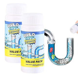 2Pcs Upgraded Wild Tornado Sink and Drain Cleaner, Pipe Dredge for Kitchen, Bathroom & Toilet, Super Cleaning Drain Foam Cleaner, Fast Foaming