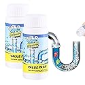 2Pcs Upgraded Wild Tornado Sink and Drain Cleaner, Pipe Dredge for Kitchen, Bathroom & Toilet, Super Cleaning Drain Foam Cleaner, Fast Foaming