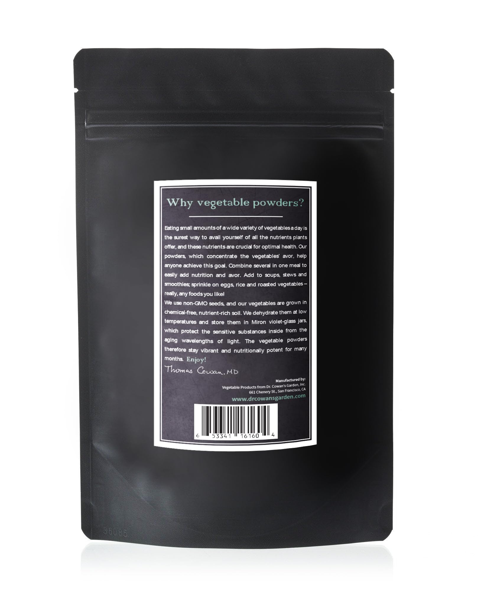 Dr. Cowan’s Garden Threefold Slightly Sweet Vegetable Powder, Greens Powder with Organic Carrots, Beets, Swiss Chard, Kale, Organic Veggie Supplement