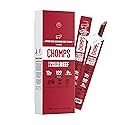 Chomps Grass-Fed and Finished Smoky BBQ Beef Jerky Snack Sticks 10-Pack - Keto, Paleo, Whole30, 10g Lean Meat Protein, Gluten-Free, Zero Sugar Food