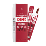 Chomps Grass-Fed and Finished Smoky BBQ Beef Jerky Snack Sticks 10-Pack - Keto, Paleo, Whole30, 10g Lean Meat Protein, Gluten-Free, Zero Sugar Food